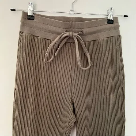 The Range Vital Rib Ribbed Stretch Knit Jogger Pants Utility Olive Green - Picture 4 of 9